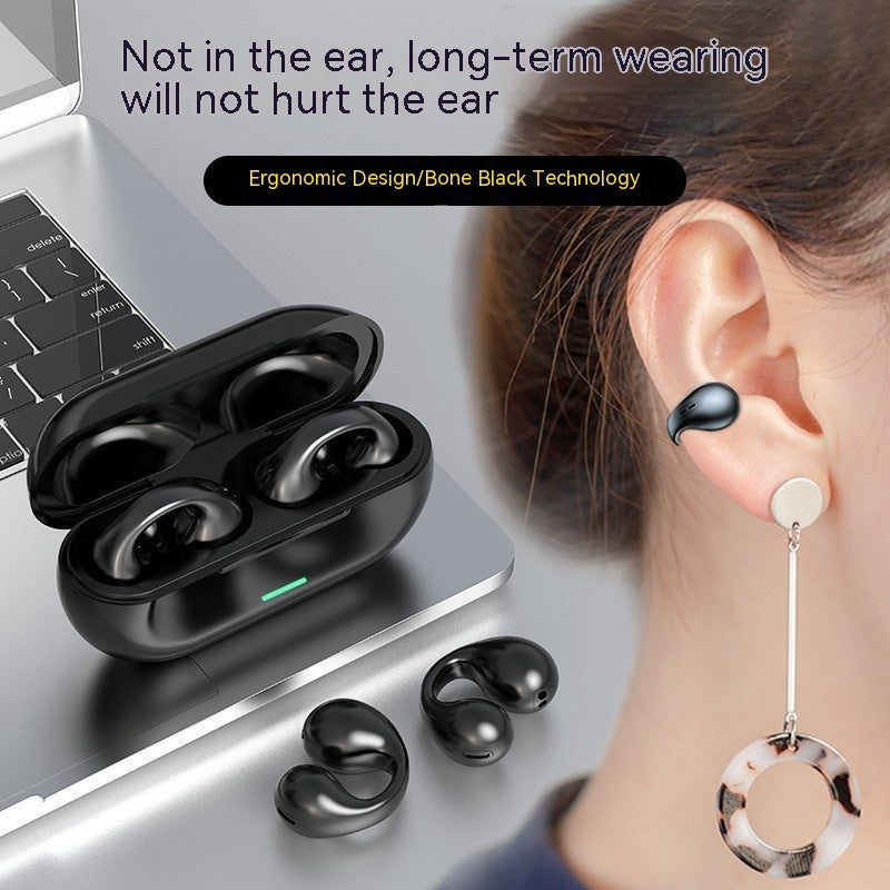 Wireless Ear Clip Bluetooth Headset TWS Comfortable Wear Not In-Ear Sports Wireless Bone Conduction 5.3 Bluetooth Headset – Sfeervolle Halloween decoratie | AskYellow