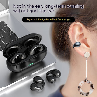 Wireless Ear Clip Bluetooth Headset TWS Comfortable Wear Not In-Ear Sports Wireless Bone Conduction 5.3 Bluetooth Headset – Sfeervolle Halloween decoratie | AskYellow