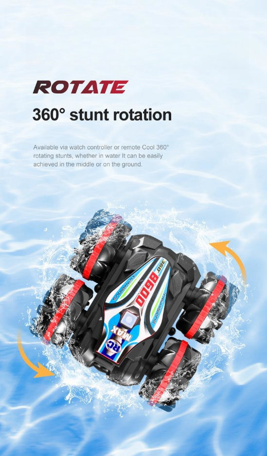 RC Stunt Auto 2025 – Amfibisch, Gesture Remote, 360°