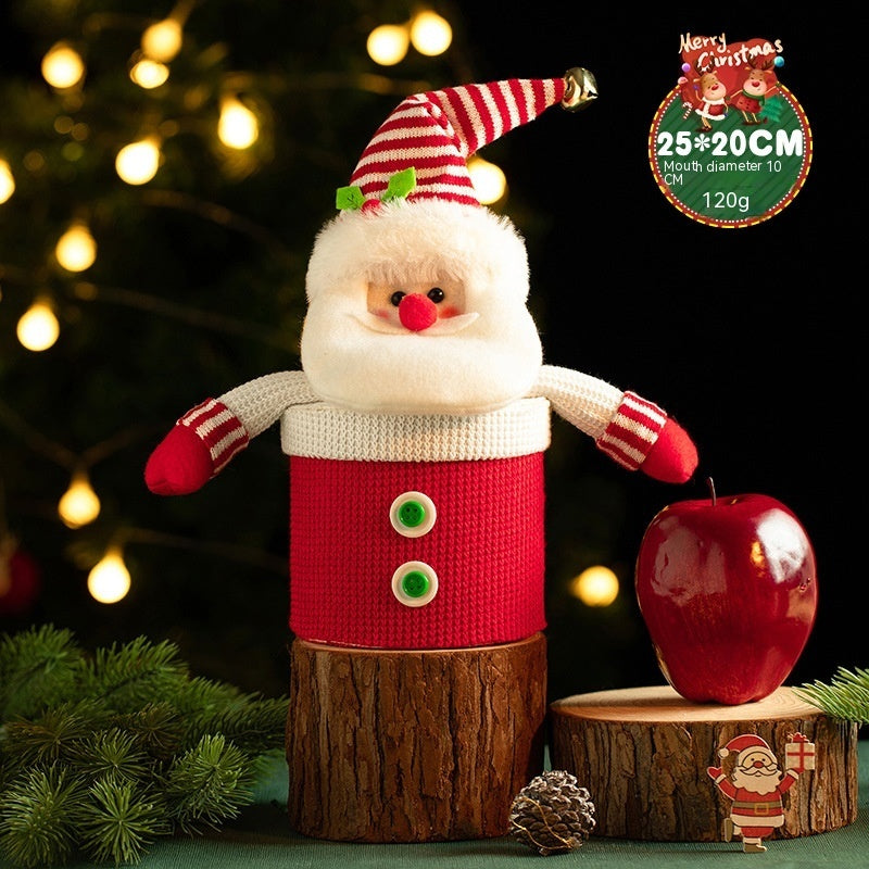 Kerst Cadeauzak Pluche 2025 – Snoep & Gift Bag 20 cm