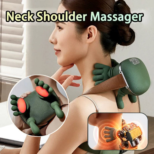 Electric Neck And Shoulder Muscle Massager Wireless Shoulder And Back Kneading Massage Shawl Neck Masajeador Relax Pain Relief – Halloween decoratie | AskYellow
